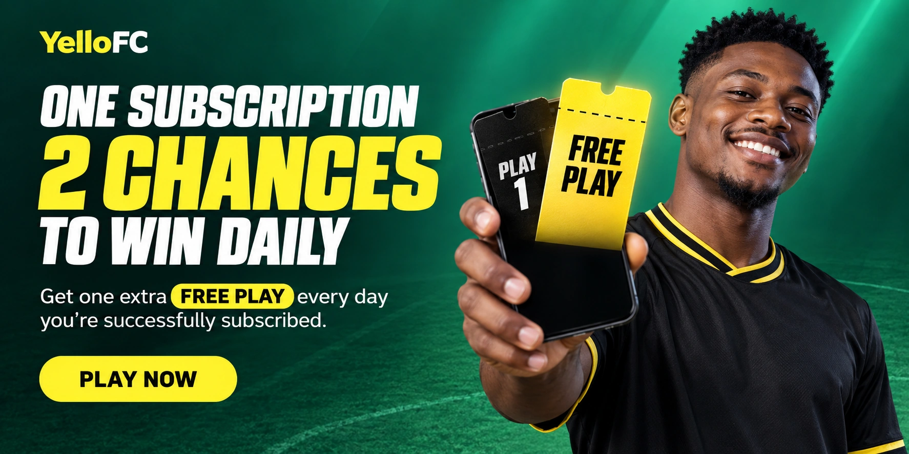 One subscription — two chances to win daily with an extra free play